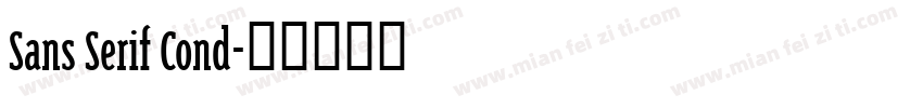 Sans Serif Cond字体转换